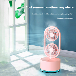 Handzame, lichtgewicht, stille luchtbevochtiger met ventilator en 2000mAh batterij, dubbele verneveling. - Product Image 4