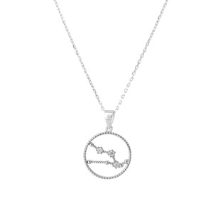 Collar con Colgante del Signo Zodiacal Tauro en Plata de Ley S925 con Circonia, Cadena Redonda para Clavícula, Estilo Coreano, Joyería de Moda, Regalo - Product Image 5