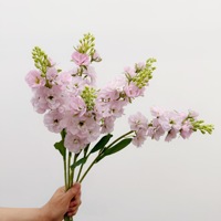Violet, Fleurs artificielles de haute qualité, Jacinthe, Delphinium, Matériaux de décoration de mariage, Décoration de bureau et de maison