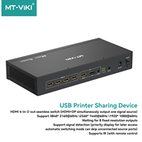 Conmutador Multivisor HDMI 4X1, Mezclador de Video, Conmutador Cuádruple sin Interrupciones 4 en 1 Salida, 3840*2160 60Hz, HDMI 2.0
