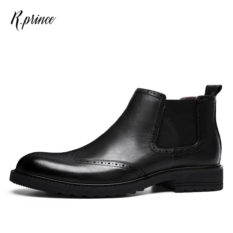 Hot Sale Mens Quality Slip On Men Genuine Boot Chelsea Boots Leather Shoes For Men