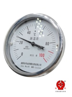 Thermomètre bimétallique industriel en acier inoxydable 0-200°C/F, entrée arrière/inférieure, tige personnalisable, indice de protection IP55, transmission 200m