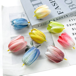 Têtes de fleurs artificielles en soie, tulipes, 10 cm, pour accessoires de cheveux DIY, décoration intérieure, accessoires de mariage, fleurs pour la photographie - Product Image 2