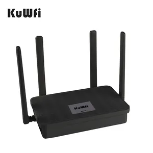 Venta caliente KuWFi 4G router 2,4 GHz y 5g 1200Mbps módem WiFi inalámbrico 32 usuarios puerto Gigabit 4G LTE WiFi router interior