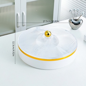 <span class=keywords><strong>Piatto</strong></span> di Lusso per Snack e Frutta con Design Moderno, Coperchio in PP, Scomparti per Frutta Secca e Caramelle, Piatti di Lusso Leggeri - Product Image 6