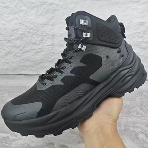 TSB80 New Design 4 Seasons Customized Black Long Under <b>Boots</b> Middle Cut Black Sneakers <b>Hiking</b> Shoes Light Weight Comfortable - Product Image 2