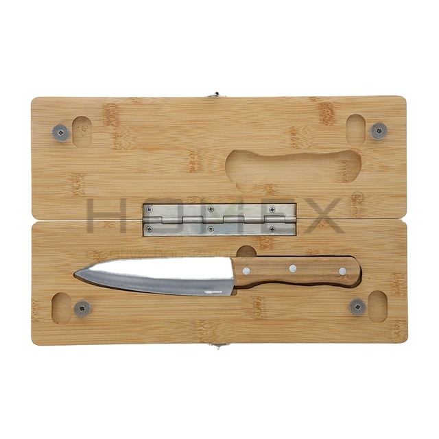 Bamboo Folding Cutting Board With Knife Cutting Block Chaructic Board for Kitchen