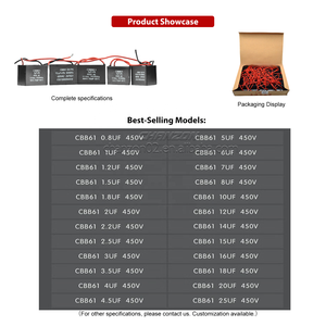 Bán buôn cbb61 Fan bắt đầu tụ điện 1.2 1.5 1.8 2 <span class=keywords><strong>2.2</strong></span> 2.5 3 3.5 4 5 6 7 10 12 15 <span class=keywords><strong>UF</strong></span> 450V 450V 500V quạt trần tụ - Product Image 6