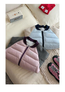 Girls' Casual Warm Coat in Breathable Wosted Fabric Autumn Winter Korean Western Style Children's <strong>Clothing</strong> - Product Image 2