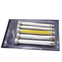 Ensemble de tuyaux flexibles ondulés série 300 en acier inoxydable 5 pièces Kit de connecteur de plomberie soudé pour robinet de chauffe-eau ANSI
