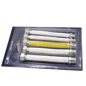 Ensemble de tuyaux flexibles ondulés série 300 en acier inoxydable 5 pièces Kit de connecteur de plomberie soudé pour robinet de chauffe-eau ANSI - Product Image 5