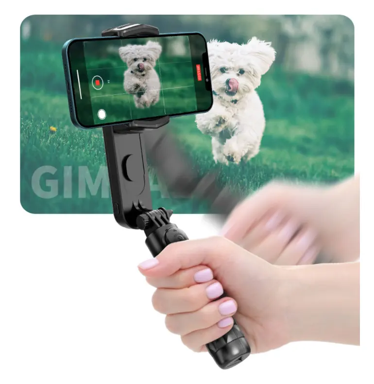 Q09 Stabilizer Bt Gimbal Stabilizer Single Axis Selfie Stick Anti-shakeTripod With Led Fill Light For Iphone/Android/Huawei