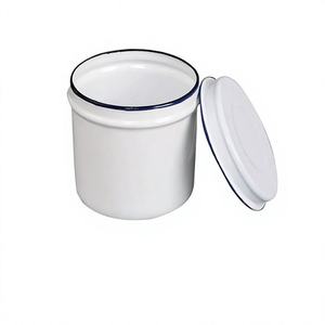 Pot de stockage médical en émail CIDA multi-tailles (8-12 cm) pour désinfectant et pommade, capacité 250-2500 ml, emballé - Product Image 6