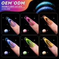JTING Effet Unique Nouveauté Vernis Gel Œil de Chat Double Lumière 6 Couleurs Double Brillance Magnétique Vernis Gel Œil de Chat Bouteille Unique OEM