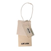 Étiquettes suspendues personnalisées avec logo imprimé et étiquettes de marque en papier texturé naturel pour sacs et vêtements