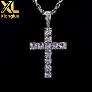 Collar con Colgante de Cruz de Jesús, Estilo Hip Hop Europeo y Americano, con Circonitas y Cobre, para Hombres y Mujeres - Product Image 2