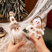 Ornements de Noël suspendus en peluche tricotée vintage, décorations de gnome sans visage et de bonhomme de neige pour sapin de Noël, maison hivernale, fête de fin d'année, cadeau