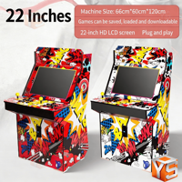 ZDYS Grande borne d'arcade de table à monnayeur Pandora Moonlight Box, double joueur, rétro, avec joystick métallique pour jeux de basket et de boxe, garantie 1 an