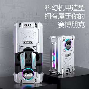 หูฟังบลูทูธไร้สาย Dx08 Tws พร้อมการชาร์จประเภทซี IPX5 กันน้ำชิปเซ็ตเจอร์รี่ 5.3 โปรโตคอลสีเงินสีดำ - Product Image 2