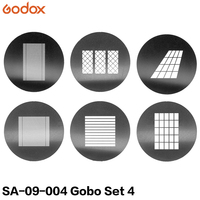 Godox Set GOBO fotografi SA-09 aksesori untuk lampu Video LED fokus Godox S30