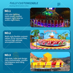 เครื่องเล่นสวนสนุก งานรื่นเริง อุปกรณ์เครื่องเล่นไฟเบอร์กลาส หมุนวนเต้นรำ - Product Image 5