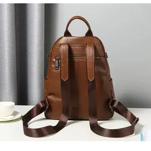 Mochila de Viaje AndoBag para Mujer, Bolso de Hombro de Cuero Vacuno Genuino, Gran Capacidad, Estilo Casual y Simple, 8366 - Product Image 4