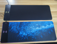 Tapis de souris avec chargeur sans fil 15W, accessoire PC personnalisé avec logo, cadeau promotionnel pour entreprise, configuration de jeu, tapis de charge sans fil