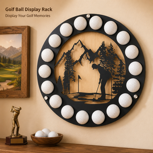 Support mural en bois pour ballons de golf, idéal pour les collections de tournois, les terrains de golf, la maison, le bureau et les clubs. - Product Image 1
