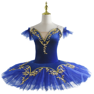 Costume da ballo per bambine Tutu da balletto professionale blu rosa con Pancake Tutu <span class=keywords><strong>Ballerina</strong></span> abito da festa per adulti e bambini - Product Image 3