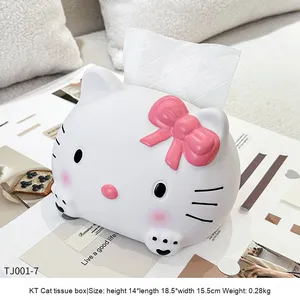 <strong>Hello</strong> <strong>Kitty</strong> Tissue <strong>Box</strong> Little Red Book High-Looking Plastic Desktop Ornament Multi-Functional Decorative Home Item Resin - Product Image 6