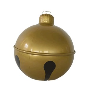 Bola de Navidad de PVC en Forma de Campana Dorada de 60 cm, Inflable, Decoración Navideña para Exteriores - Product Image 5