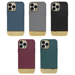 Funda protectora de teléfono móvil para hombre, <span class=keywords><strong>carcasa</strong></span> de Color contrastante con chapado de Color para <span class=keywords><strong>iPhone</strong></span> - Product Image 1