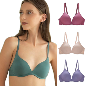 Women's Summer Daily Wear Comfortable One Piece Wireless Soft Cup Seamless Traceless Woven Breathable Eco-Friendly Thin Bra - Product Image 1