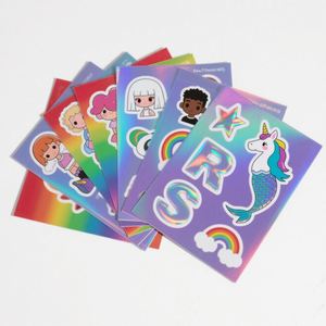 Custom UV Holographic Foil Waterproof Rainbow Die Cut <b>Stickers</b> Personalized <b>Logo</b> UV Print Holographic Vinyl Label <b>Sticker</b> - Product Image 4