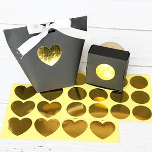 Autocollants à paillettes en forme de cœur doré, étiquettes décoratives auto-adhésives de 3.5cm pour la décoration des fêtes, artisanat DIY - Product Image 3