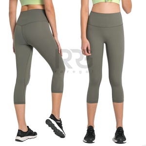 Nuevos <span class=keywords><strong>pantalones</strong></span> cortos de Yoga de 21 pulgadas de secado rápido <span class=keywords><strong>sin</strong></span> Alineación de línea de camello mallas ajustadas de piel de entrenamiento coloridas para mujer - Product Image 3