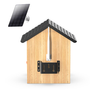 Mangeoire à oiseaux intelligente moderne en bois massif 5MP, vision nocturne extérieure, étanche, faible consommation d'énergie, sécurité sans fil, bol pour animaux de compagnie - Product Image 4