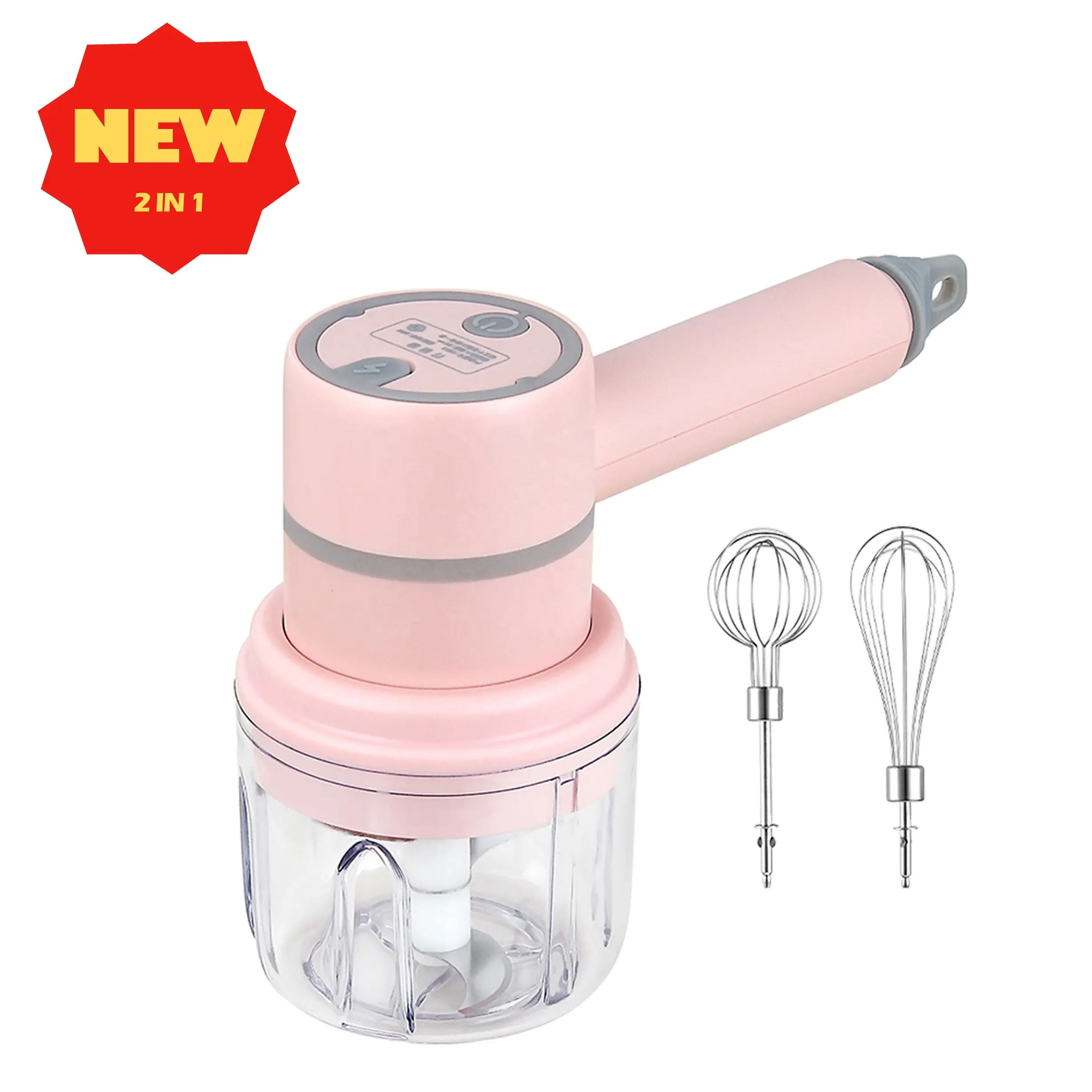 Electric 3-speed speed regulation two-in-one wireless portable manual outdoor household egg beater food mixer Blender
