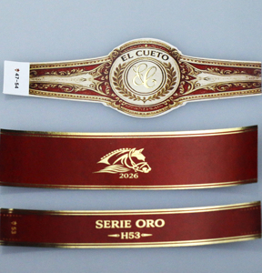 Luxurious Waterproof Adhesive <b>Sticker</b> Cigar Bands with Paper UV Printing High Quality Custom <b>Logo</b> - Product Image 4