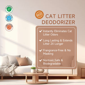 Désodorisant pour litière pour chats, absorbant les odeurs, ingrédients naturels, fournitures pour litière pour chats - Product Image 2