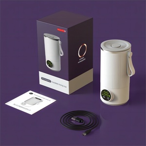 Mug à café portable en acier inoxydable, tasse mélangeuse électrique intelligente pour les voyages, vente directe d'usine - Product Image 6