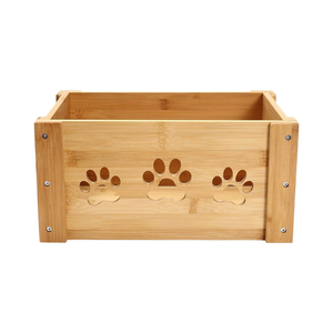 Giocattolo in legno naturale per cani e forniture per animali domestici per la conservazione di giocattoli per gatti vestiti e snack-Desktop e cassetto Organizer - Product Image 1