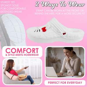 รองเท้าแตะซานริโอ้สำหรับเด็กผู้หญิง วัยรุ่น และผู้หญิง ไซส์ UK 2-7  แบบกันลื่น บุขนบอร์ก สำหรับฤดูหนาว ใส่ในสวน เหมาะสำหรับเป็นของขวัญจากประเทศจีน - Product Image 4