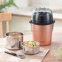PINKAH pot à lunch thermique 54oz sans bpa thermos boîte à lunch en acier isolé sous vide avec cuillère pliante portable