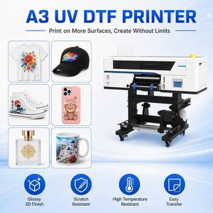 เครื่องพิมพ์ UV DTF รุ่น Triple XP600 I1600 หัวพิมพ์ A3 สำหรับพิมพ์ฉลากคริสตัลและแก้วน้ำ ขายดี - Product Image 1