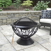 Vente en gros de chauffe-terras portables modernes et populaires à bioéthanol, en acier inoxydable, en forme de bol rond, foyer extérieur