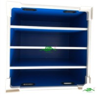 Boîte de rangement en plastique PP creux personnalisée, boîte de déménagement, boîte d'emballage, écologique, légère, recyclable, pliable, empilable, étanche, anti-UV