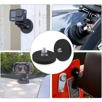 Support magnétique en néodyme à filetage externe, robuste, recouvert de caoutchouc, 88 mm, 80 lb, pour fixation de luminaire sur toit de camionnette ou de fourgonnette