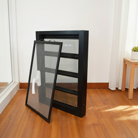Fenêtre à persiennes en verre fixe moderne, fenêtre de ventilation en alliage d'aluminium résistant aux UV avec design de lames hautement transparentes