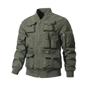 Chaqueta bomber nueva 2025 para hombre, estilo retro americano, uniforme de béisbol, con múltiples bolsillos, elegante y cómoda, a la moda. - Product Image 4